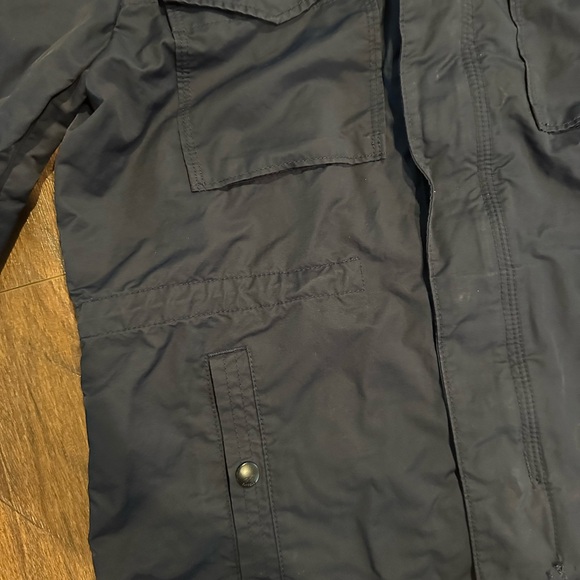 Express Women Long Sleeve Pockets Windbreaker Jacket Black Size Small Navy - Picture 2 of 5